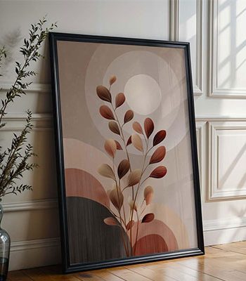 Decorative painting of a single flower-1