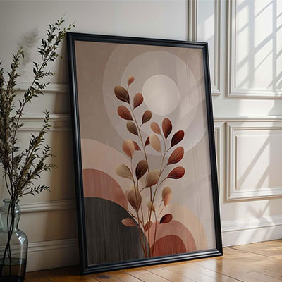 Decorative painting of a single flower-1